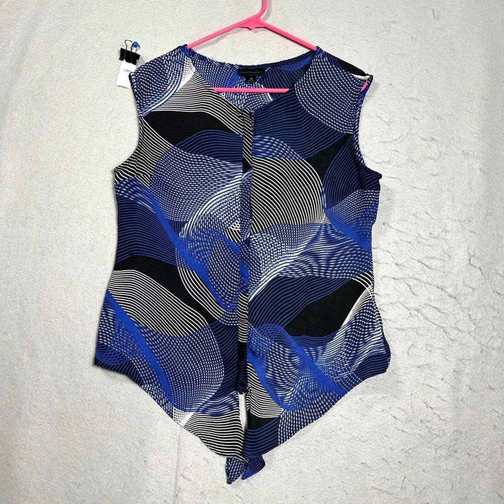 Worthington Womens Button up Top Blouse Sleeveless Size Medium